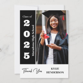Trendig Modern Studenten Photo Tack Kort