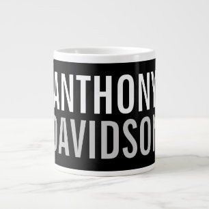Trendig Modern svart, fetstil Jumbo Mugg