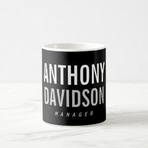 Trendig Modern svart, fetstil Kaffemugg