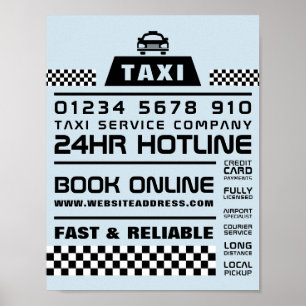 Trendig & Modern, Taxi Cab Firm Reklam Poster