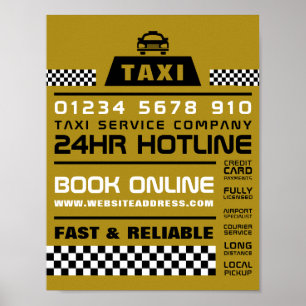 Trendig & Modern, Taxi Cab Firm Reklam Poster