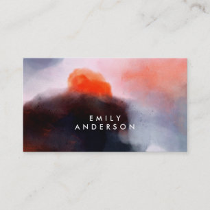 Trendig Modern Watercolor Abstrakt Art Visitkort