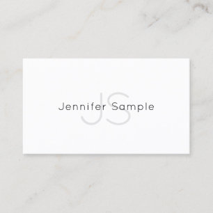 Trendig Monogram Design Minimalistic Plain Luxury Visitkort