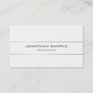 Trendig Monogram Design Modern Guld Rand Visitkort