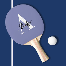Trendig Monogram med skript Namn Overlay Pingisracket