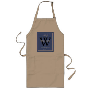 Trendig Monogram och Chef's NAMN skapar underbara Långt Förkläde
