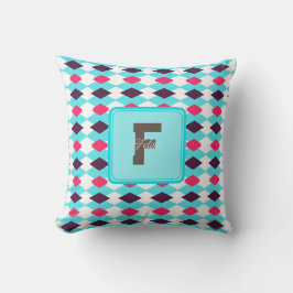 Trendig monogramkuddfodral för present till pappa kudde