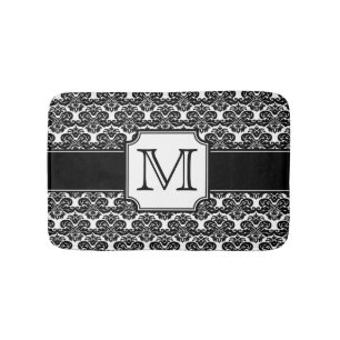 Trendig Monogrammed Damask Badrumsmatta