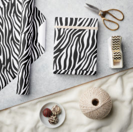 Trendig Monokrom Zebra Randig Presentpapper