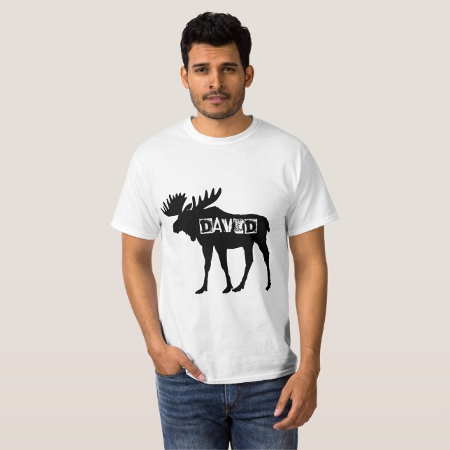 Trendig Moose T Shirt (Hel framsida)