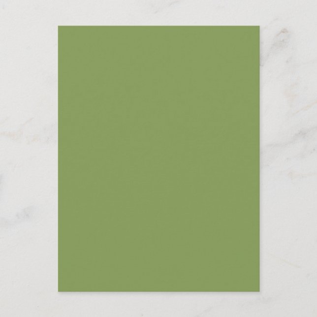 Trendig Moss Grönt Background Färg Anpassa detta a Vykort (Framsida)