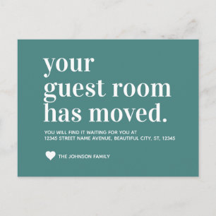Trendig Moss Grönt Guest Room Flytta Meddelande om Vykort