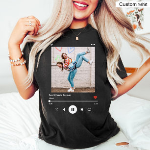 Trendig Music Bestie Photo & Namn Best Friend Blac T Shirt