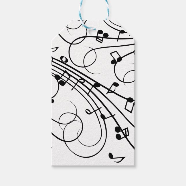 Trendig Music Design Presentetikett (Framsidan)