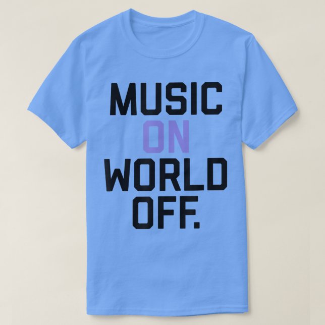 Trendig Music on World Off Stacks Text T Shirt (Design framsida)
