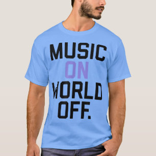 Trendig Music on World Off Stacks Text T Shirt