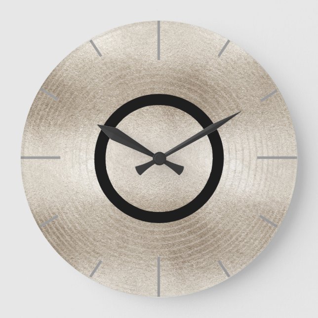 Trendig Music Platinum Record Disk Stor Klocka (Framsida)