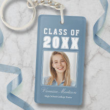 Trendig Namn-klass för Dusty Blue Student Photo