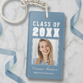 Trendig Namn-klass för Dusty Blue Student Photo