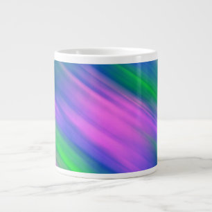 Trendig Neon Bright Blue grönt rosa Abstrakt Jumbo Mugg