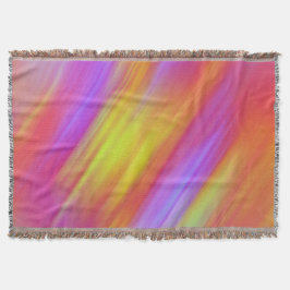 Trendig Neon Bright Red Rosa Gult Abstrakt Filt