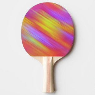 Trendig Neon Bright Red Rosa Gult Abstrakt Pingisracket
