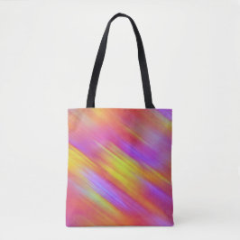 Trendig Neon Bright Red Rosa Gult Abstrakt Tygkasse