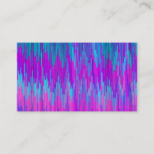 Trendig Neon Rosa Teal ZigZag Chevron Mönster Art Visitkort