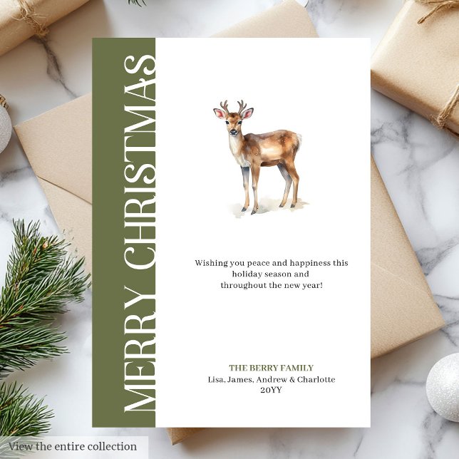 Trendig neutral julhälsning utskrivbar kort (Trendy Neutral Christmas Greetings Printable Card)