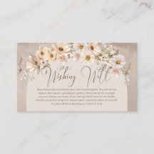 Trendig neutralt wildblommor boho arch Wishing wel