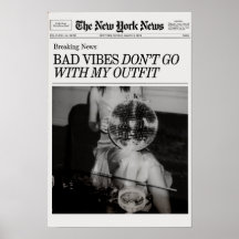 Trendig Newspaper Print, New York Magazine Print