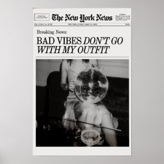 Trendig Newspaper Print, New York Magazine Print Poster