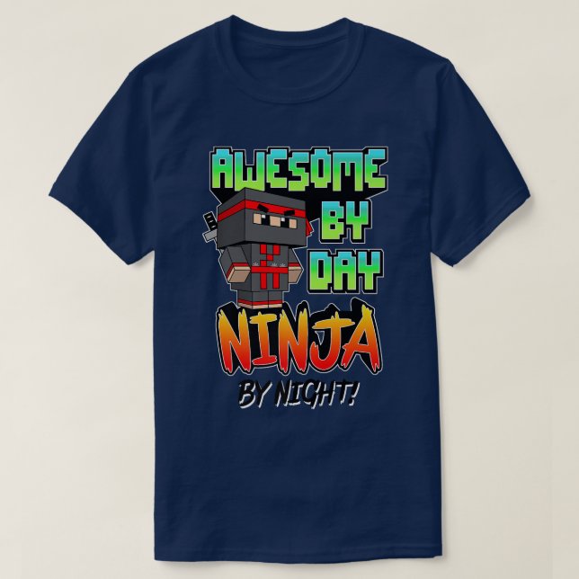 Trendig Ninja efter natt Poster1221 T Shirt (Design framsida)