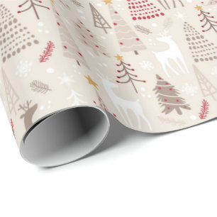Trendig Norden Neutralt Earth Färg Brown Beige Re Presentpapper