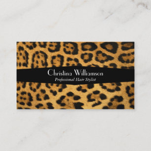 Trendig och Chic Leopard Visitkort