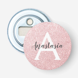 Trendig och chic roséguld glitter monogram flasköppnare