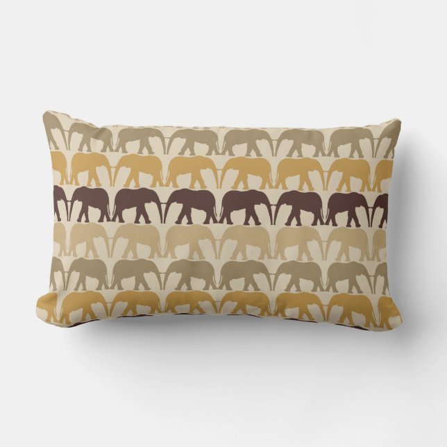 Trendig och Coola Elephant Mönster Lumbarkudde (Framsida)