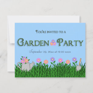 Trendig och Elegant Garden Party Inbjudan
