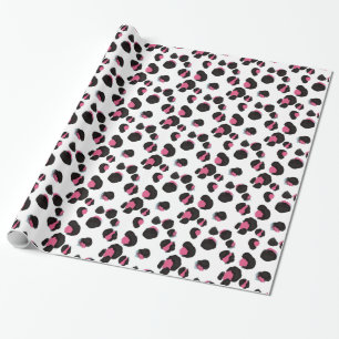 Trendig och glam rosa leopard i djungel presentpapper