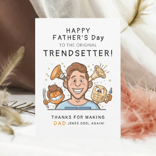 Trendig och rolig trendsettare fars dag kort