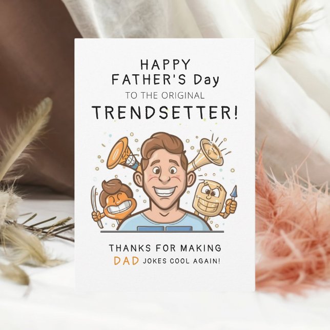 Trendig och rolig trendsettare fars dag kort ("Dad, your love is the anchor of our family. Happy Father's Day!)