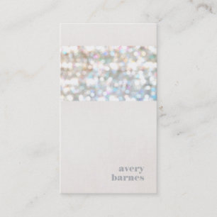Trendig och Snyggt Faux Linen Bokeh Glitter Visitkort