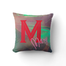 Trendig opal dekorativ kudde cushion monogramgåva