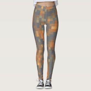 Trendig Orange Blue Rand Leggings