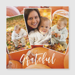 Trendig Orange Pumpkin Photo-Gratable Magnetic Car