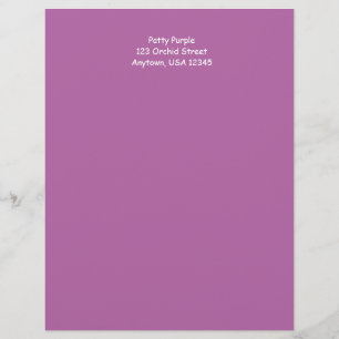 Trendig Orchid Lila Letterhead, anpassad Brevhuvud