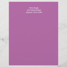 Trendig Orchid Lila Letterhead, anpassad Brevhuvud