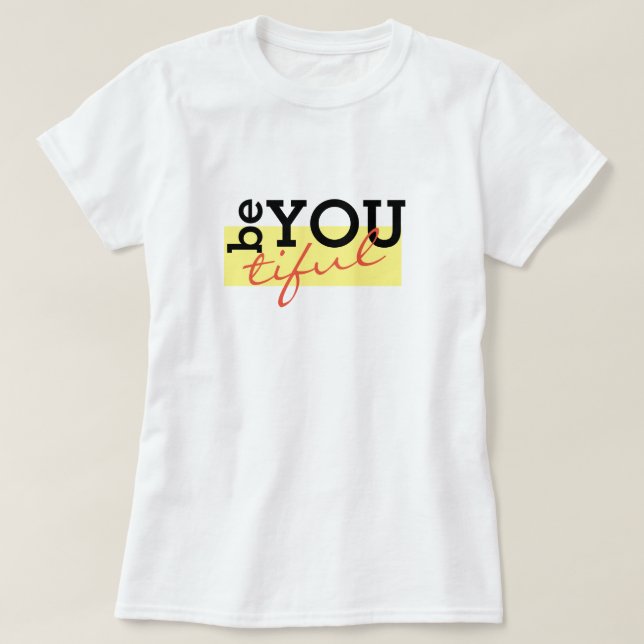 Trendig Ord-vacker inspirerande T-shirt-design T Shirt (Design framsida)