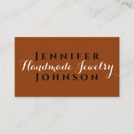 Trendig pampas handgjorda smyckesskript namnteckni visitkort