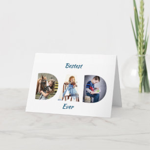 Trendig PAPPA Transparent Bestest Pappa någonsin 3 Kort